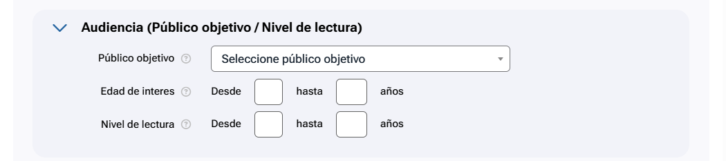 Audiencia /
Público objetivo / Nivel de lectura
