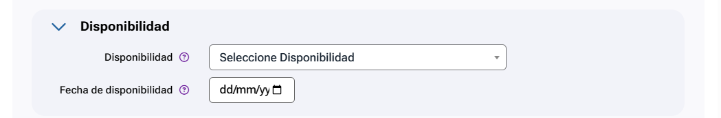 Disponibilidad